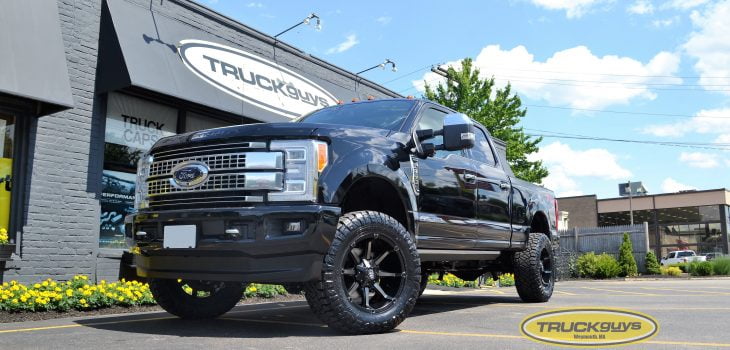 Black lifted Ford truck