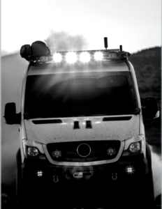 Picture of a van with modifications and accesories added.